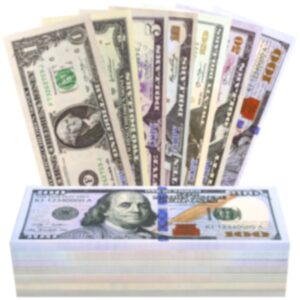 350Pcs Prop Money Copy Money Movie Play Money, Number Education Learning Toy for Music Video, Develops Early Math Skills, Prop Money for Board Game, Moive, Magic