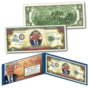Donald Trump President Declaration of Independence $2 U.S. Bill Genuine Currency