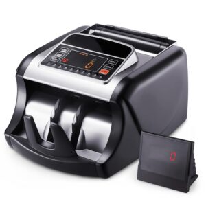 DSF Bill Counter, Money Machine with UV/MG/IR Counterfeit Detection, Money Counter Machine with Batch Mode, 1000 Notes per Minute, LED Display Cash Counter, Doesn't Count Value...