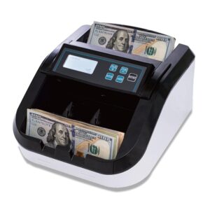 H-308 Bill Counter Money Counter Machine Batch Mode Banknote Counter LCD Display UV/MG/IR Detection Value Count/Add+Value/Add+Batch Mode 1100 Pcs/Mins
