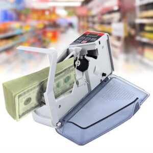 Mini Counting Machines, Portable Money Counter, Handheld Bill Note Counters, Currency Note, Bill Cash Banknote Ticket Counter for Multi-Currency Handy Banknote Counter