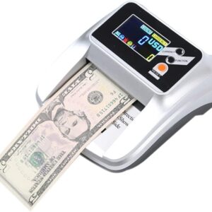 Money Counter Machine, Counterfeit Money Checker Bill Detector Machine 2 in 1 w/5 Full Detection