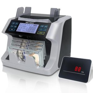 Money Counter Machine,Dollar,UV/MG/IR Counterfeit Detection Bill Counter Machine,ADD/BAT/VAL Add and Batch Modes,Total Amount Calculation,Manual/Automatic Mode,Bill Counter with...