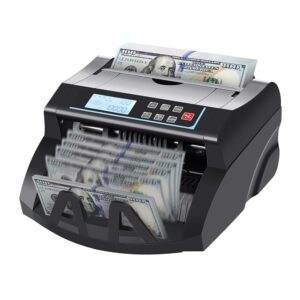 Money Counter Machine with Value Count for US Dollar Bills,UV/MG/MT/IR/DD Counterfeit Detection Bill Counter, Add and Batch Modes, Cash Counting Machine with LCD Display