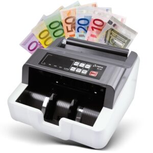 OLYMPIA NC 451 Cash Counter Machine & Banknote Checker (for Notes, Authenticity, Addition Function, LCD Display, Note Counter for Euro, Dollar, Pounds etc., with Update Function)