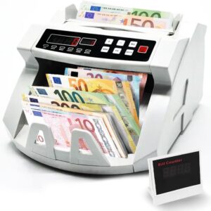 Portable Money Counter and Counterfeit Bill Detector with Dual LED Display
