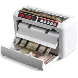 Portable Rechargeable Money Counter Machine, Bill Cash Counter 800PCS/min for Multi-Currency Or Tickets