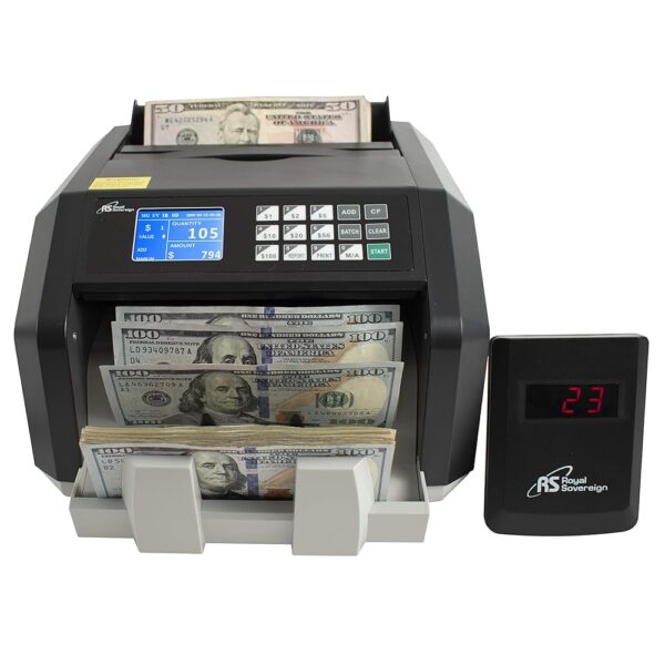 Royal Sovereign High Speed Money Counting Machine, with UV, MG, IR Counterfeit Bill Detector & Value Counting (RBC-ES250)