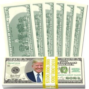 Trump 2024 Limited Edition Novelty Dollar Bill - Pack of 100 - Make American Great Again! Trump merchandise & Donald trump gifts